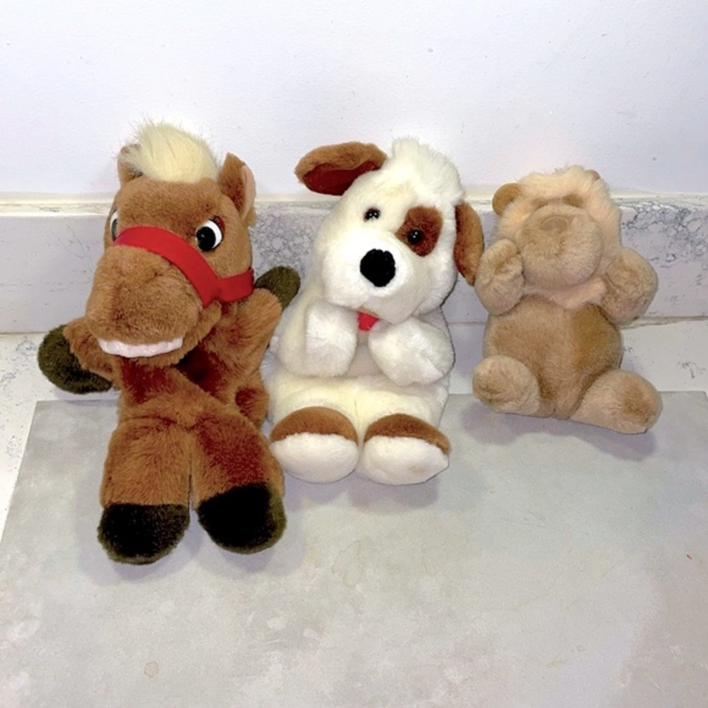 Gund Puppets and Stuffed Animal Vintage Package of 3 Excellent Condition EUC